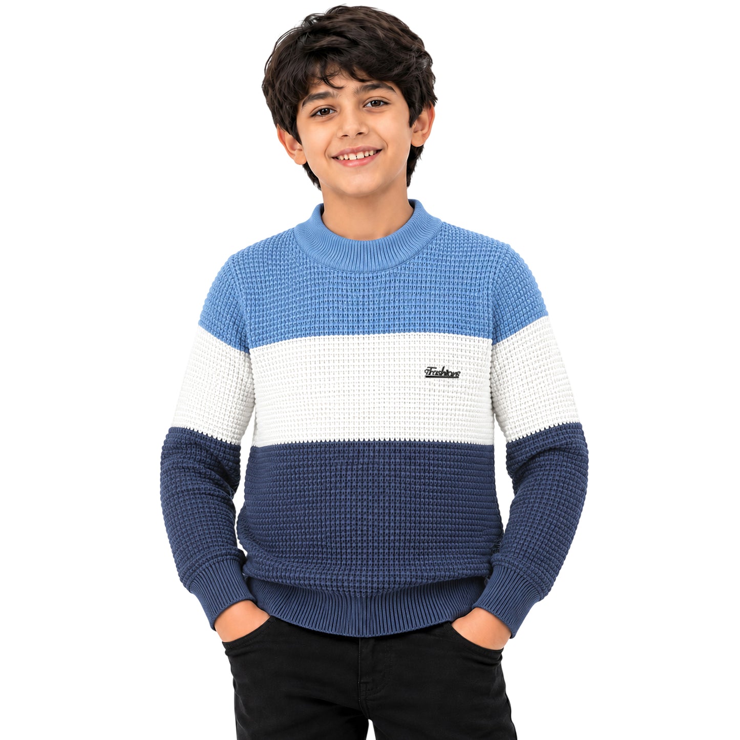 Kuchipoo Boys' Winter Wear Knitted Sweater | Full Sleeves Warm Pullover | Casual & Stylish Kids' Jumper