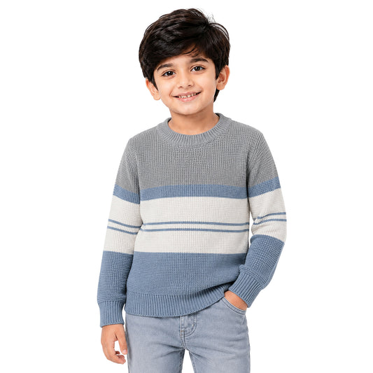 Kuchipoo Boys' Winter Wear Knitted Sweater | Full Sleeves Warm Pullover | Casual & Stylish Kids' Jumper