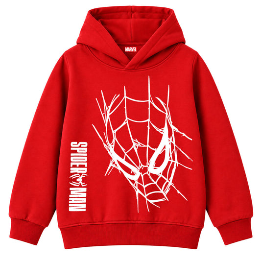 Kuchipoo © Marvel Boys Full Sleeve Hooded Sweatshirt | Marvel Superhero Graphic Printed Pullover Hoodie with Ribbed Cuffs & Hem | Casual Winter Wear for Boys