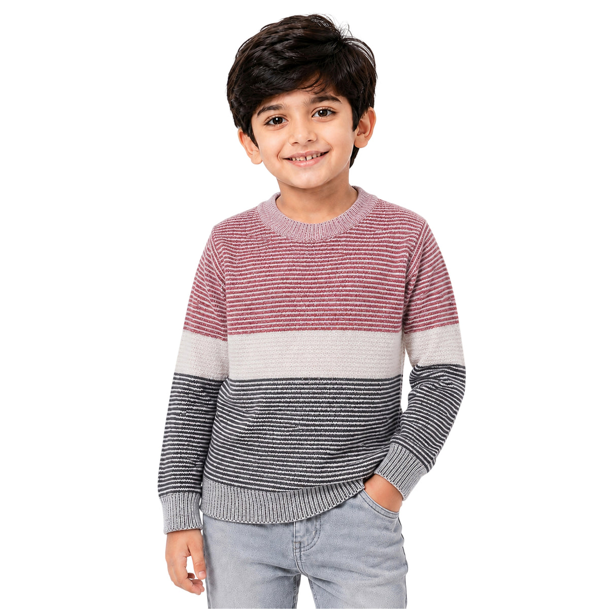 Kuchipoo Boys' Winter Wear Knitted Sweater | Full Sleeves Warm Pullover | Casual & Stylish Kids' Jumper