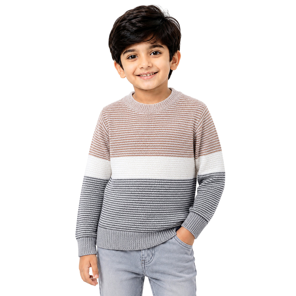 Kuchipoo Boys' Winter Wear Knitted Sweater | Full Sleeves Warm Pullover | Casual & Stylish Kids' Jumper