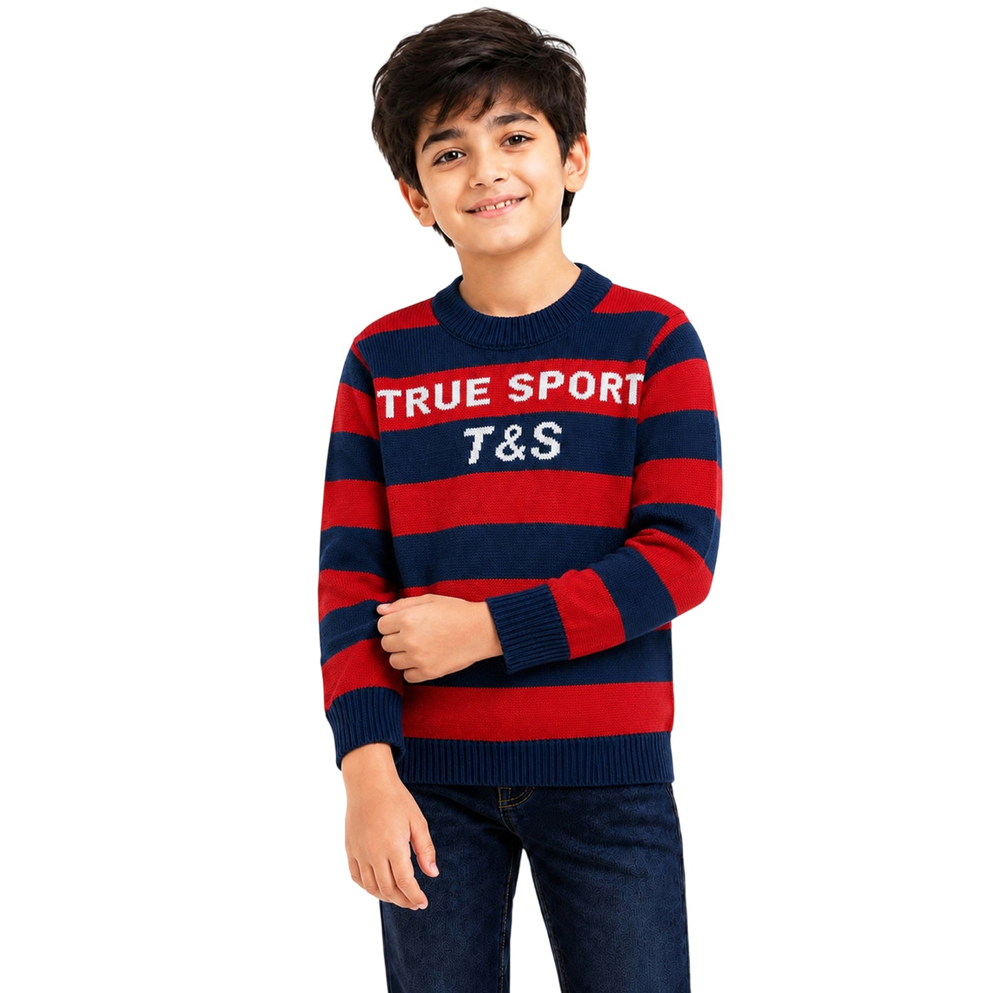 Kuchipoo Boys' Winter Wear Knitted Sweater | Full Sleeves Warm Pullover | Casual & Stylish Kids' Jumper