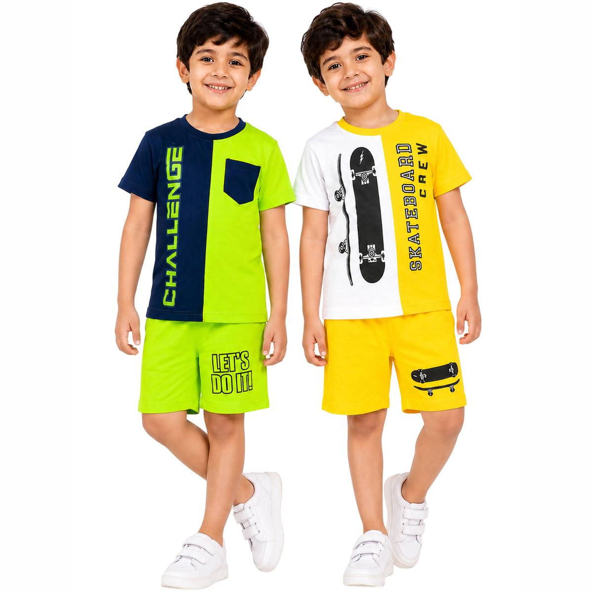 KUCHIPOO BOYS HALF SLEEVES T-SHIRTS AND SHORTS SET