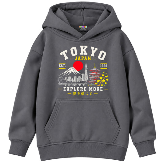 Kuchipoo Boys Printed Hooded Sweatshirt | Full Sleeve Pullover Hoodie with Kangaroo Pocket & Ribbed Cuffs | Warm & Comfortable Casual Winter Wear for Kids