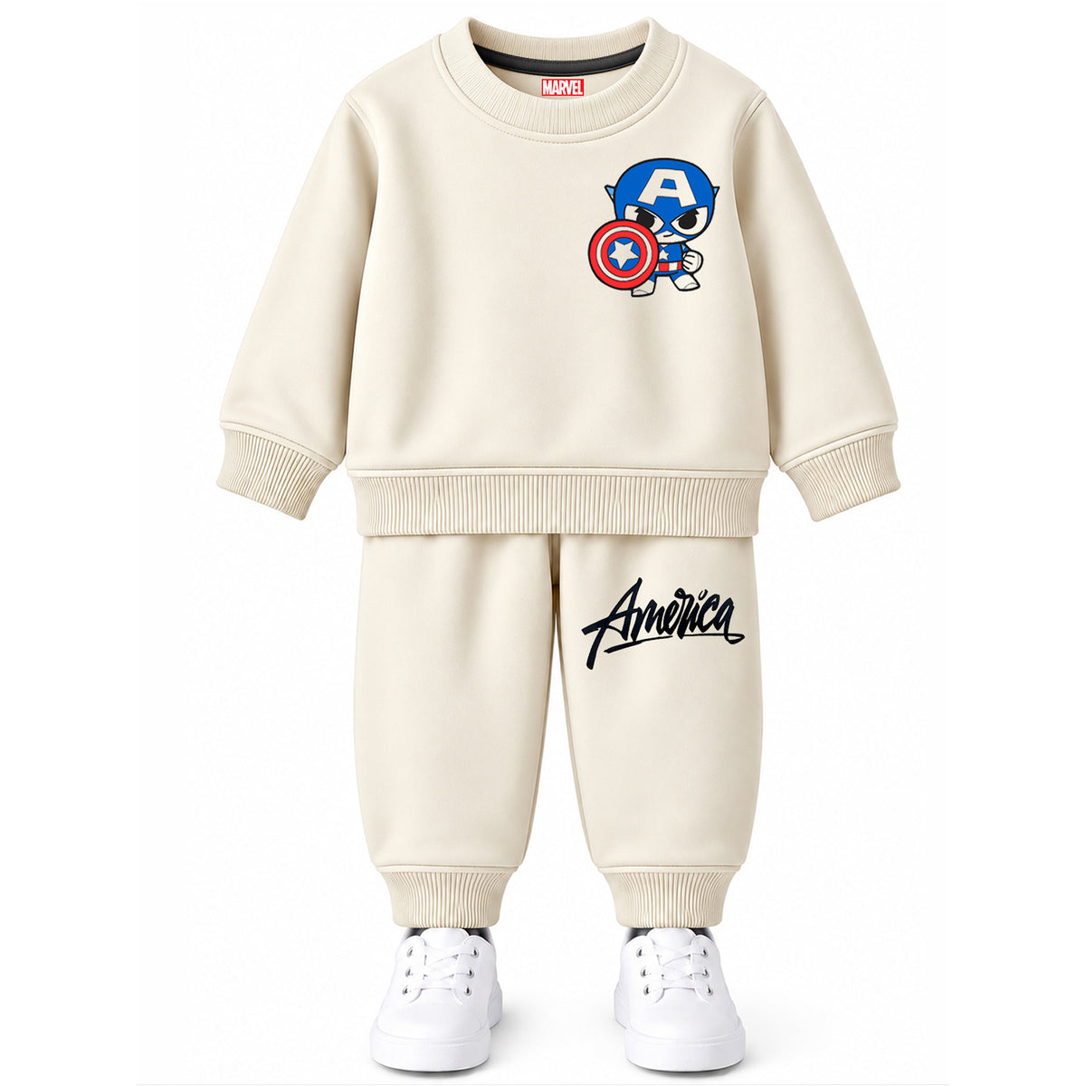 Kuchipoo © Marvel Boys Sweatshirt and Jogger Set | Captain America Winterwear