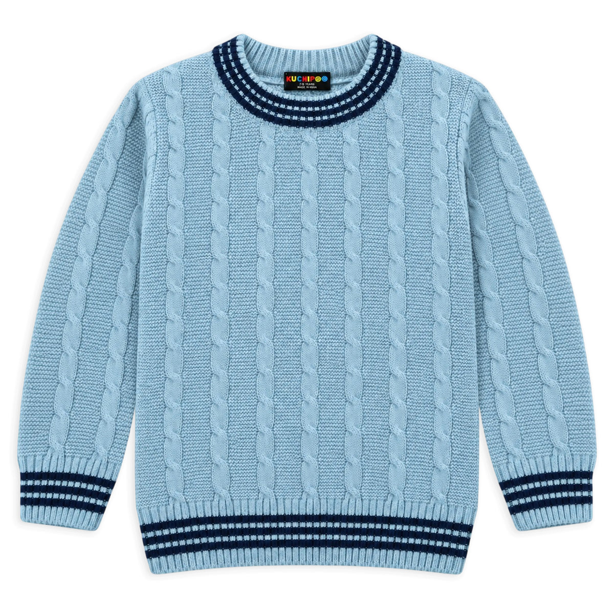 Kuchipoo Boys' Winter Wear Knitted Sweater | Full Sleeves Warm Pullover | Casual & Stylish Kids' Jumper