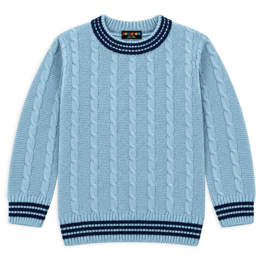 Kuchipoo Boys' Winter Wear Knitted Sweater | Full Sleeves Warm Pullover | Casual & Stylish Kids' Jumper
