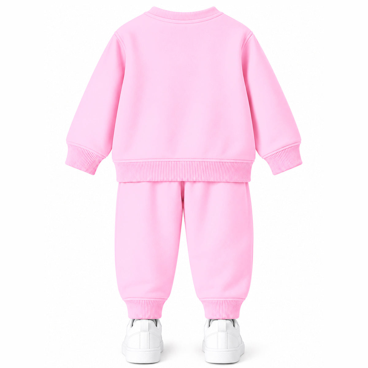 Kuchipoo Girls Printed Sweatshirt & Track Pant Set | Full Sleeve Winter Co-ord Set | Soft & Comfortable Casual Wear for Kids