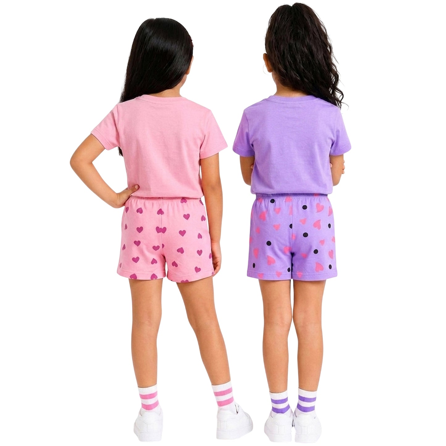 Kuchipoo © Disney Stitch Cotton T-Shirts and Shorts Set for Girls - Pack of 2