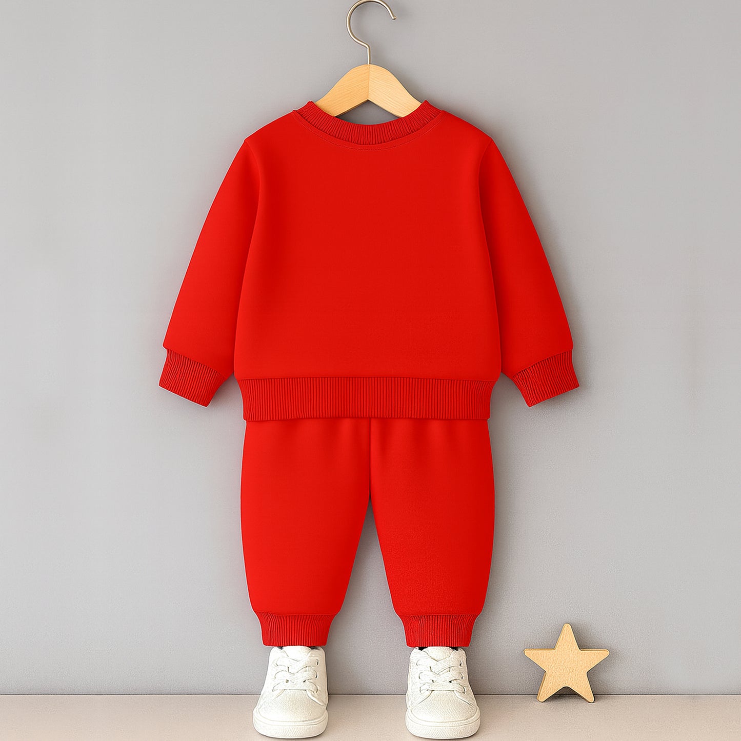 Kuchipoo Girls Winterwear Sweatshirt and Trackpant Set With Pocket