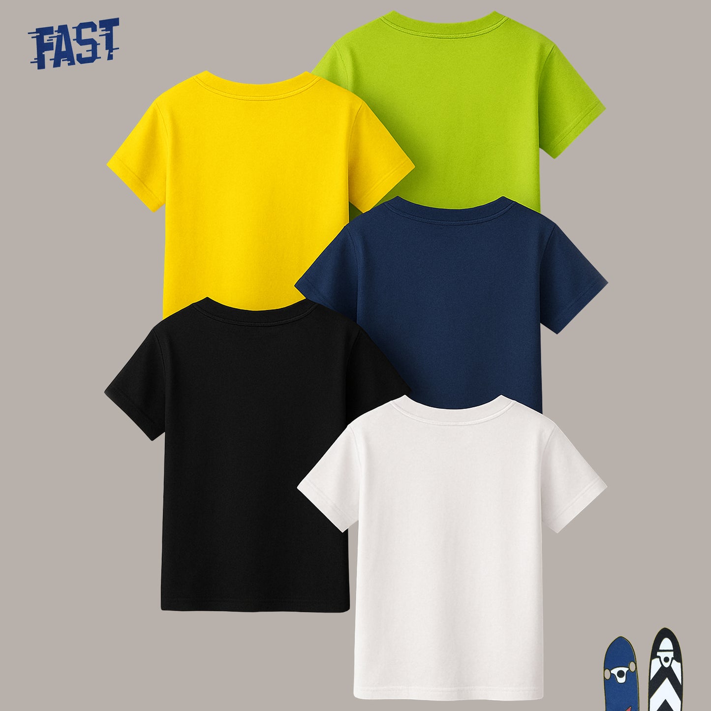 KUCHIPOO Boys Half Sleeves T-Shirts