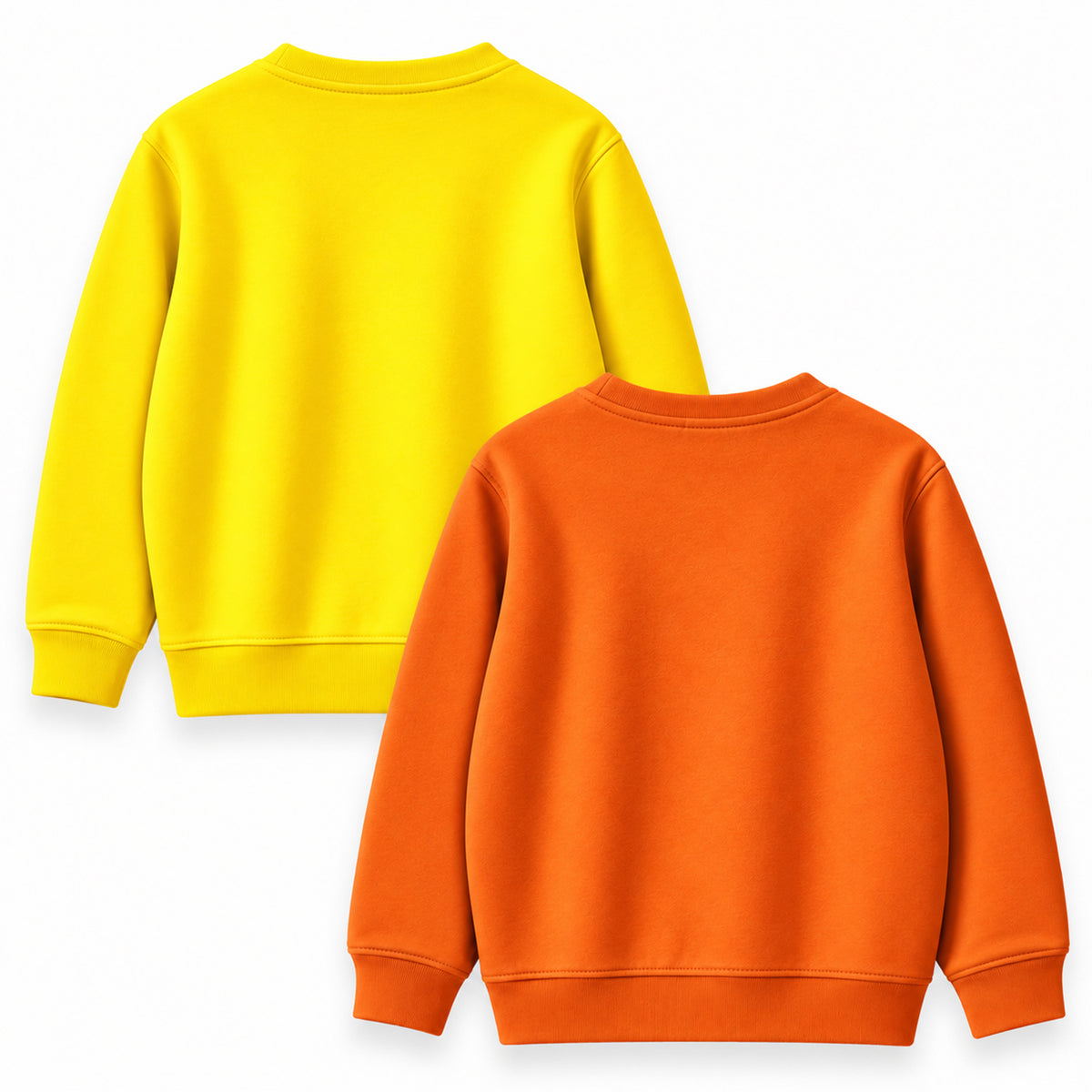 Kuchipoo Boys Graphic Printed Full Sleeve Round Neck Sweatshirt | Regular Fit Winterwear | Pack of 2