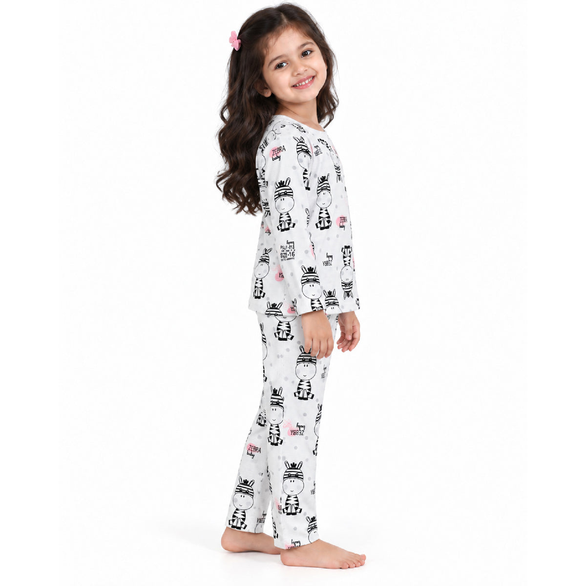 Kuchipoo Girls Printed Full Sleeve T-Shirt & Pajama Set | Soft & Comfortable Kids Night Suit | Cozy Casual Wear for Light Winters (Copy)