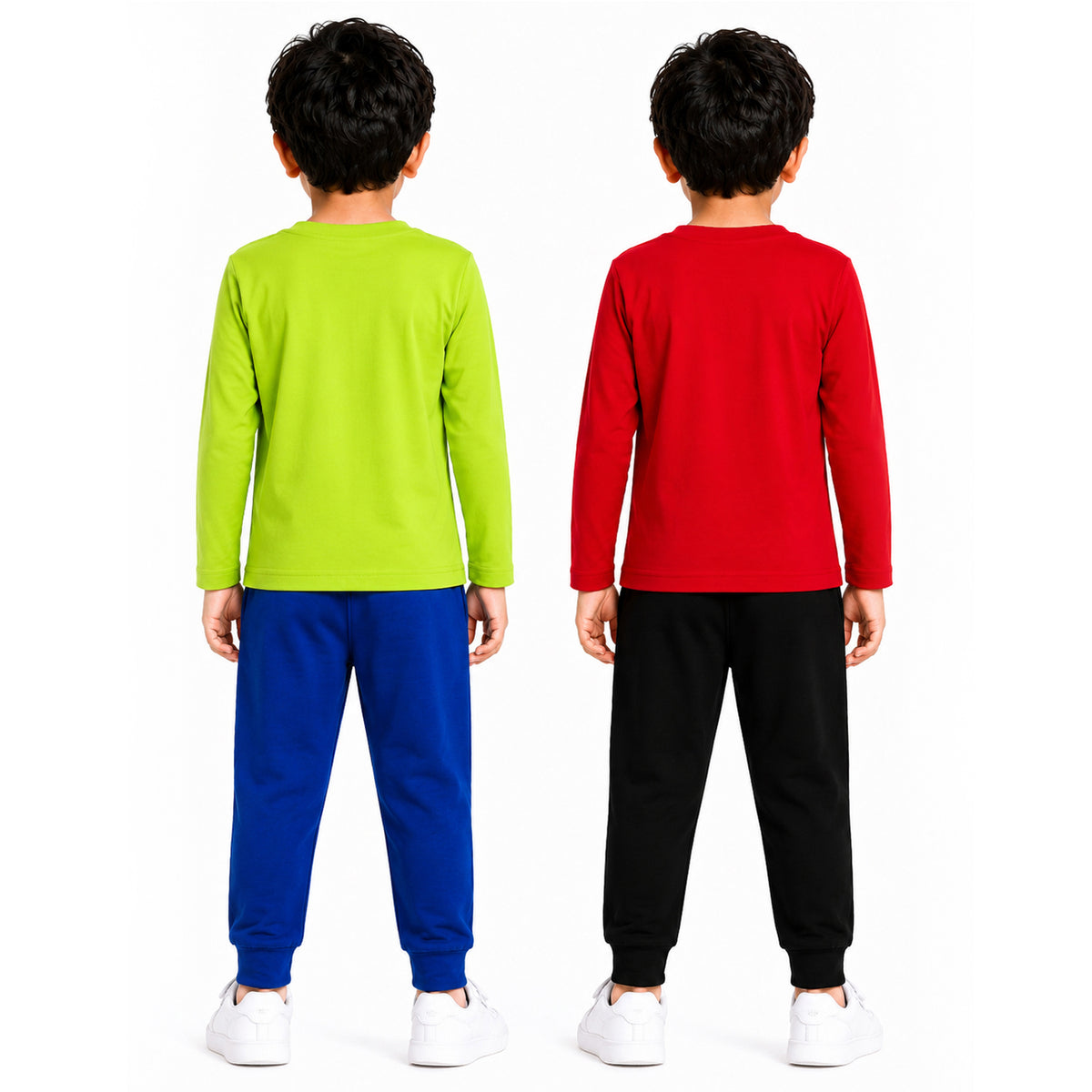 Kuchipoo Boys Full Sleeves T-Shirt and Pajamas Set-Pack 0f 2