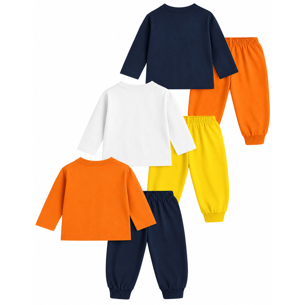 Kuchipoo Boys Cotton Printed T-Shirt & Pyjama Sets | Full Sleeve Regular Fit Casual Clothing Sets | Pack of 3