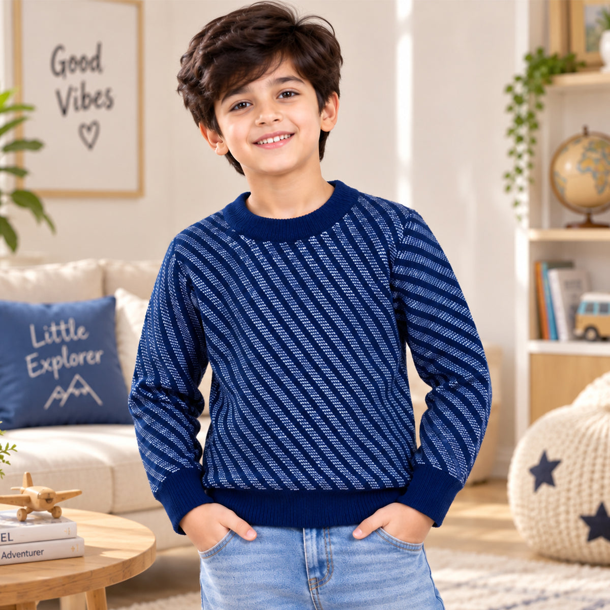 Kuchipoo Boys' Winter Wear Knitted Sweater | Full Sleeves Warm Pullover | Casual & Stylish Kids' Jumper