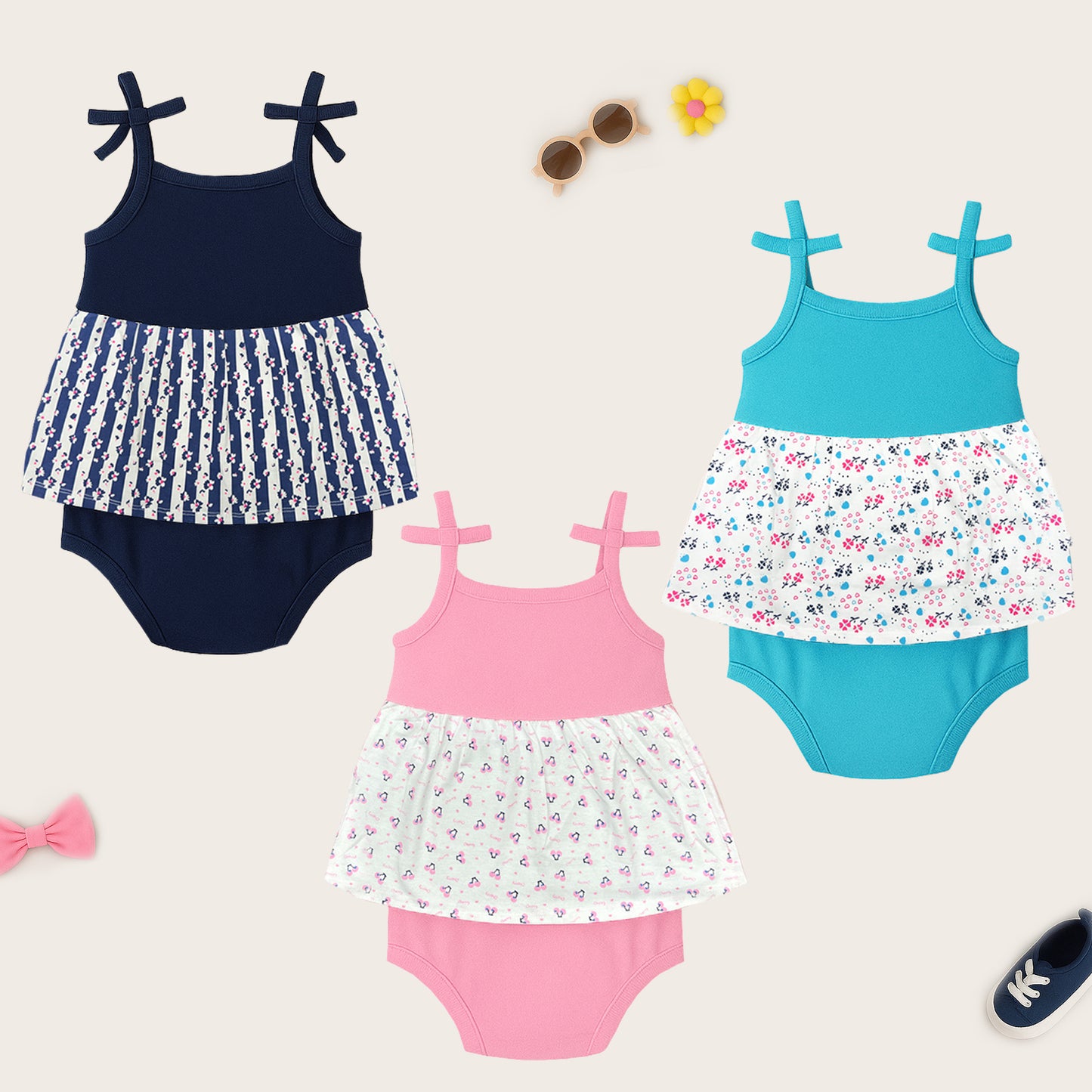 Kuchipoo Girls Regular Fit Sleeveless  Dress