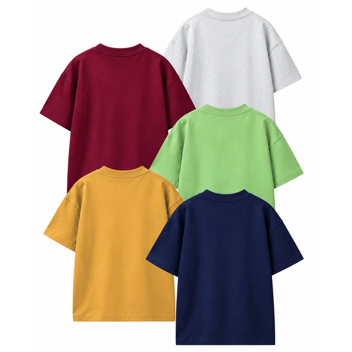 Kuchipoo Boys Cotton Printed T-Shirts | Half Sleeve Round Neck | Soft & Comfortable Casual Wear for Kids | Pack of 5
