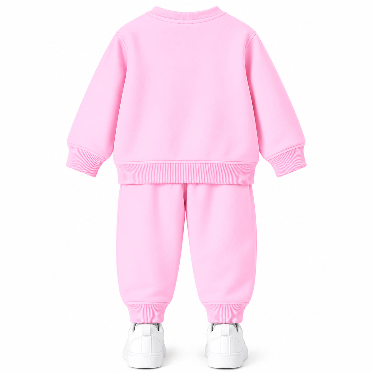 Kuchipoo Girls Printed Sweatshirt & Track Pant Set | Full Sleeve Winter Co-ord Set | Soft & Comfortable Casual Wear for Kids