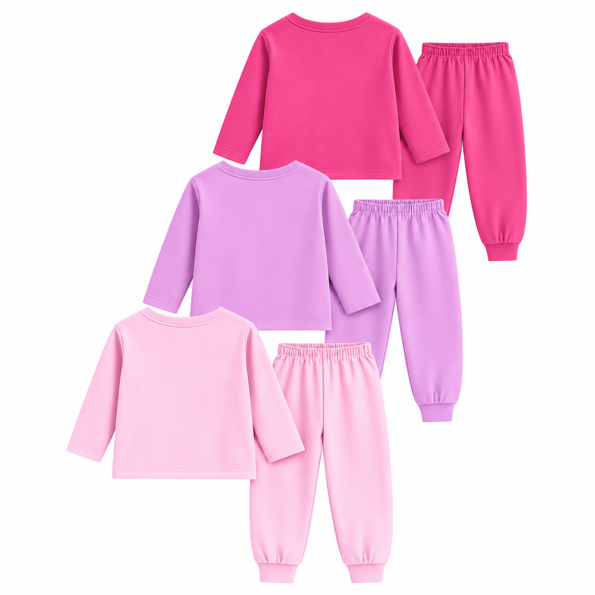 Kuchipoo Girls Regular Fit Cotton T-Shirts and Pyjamas Clothing Set-Pack of 3