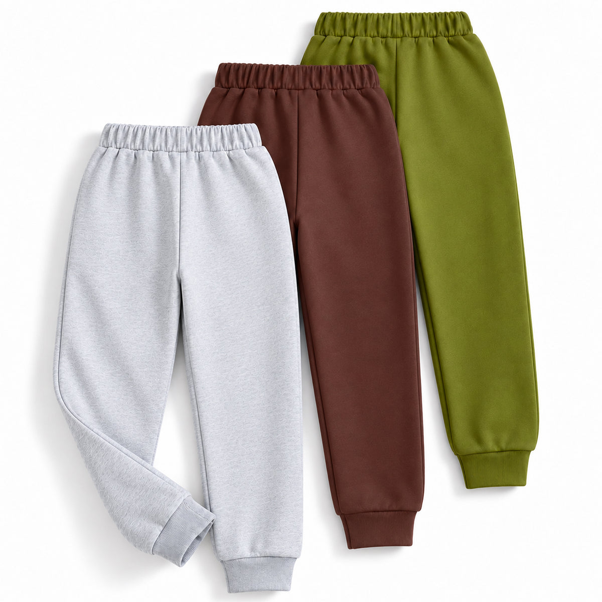 Kuchipoo Boys Printed Jogger Track Pants | Soft & Comfortable Regular Fit Lower with Elastic Waist, Drawstring & Ribbed Cuffs | Casual Sportswear for Kids | Pack of 3