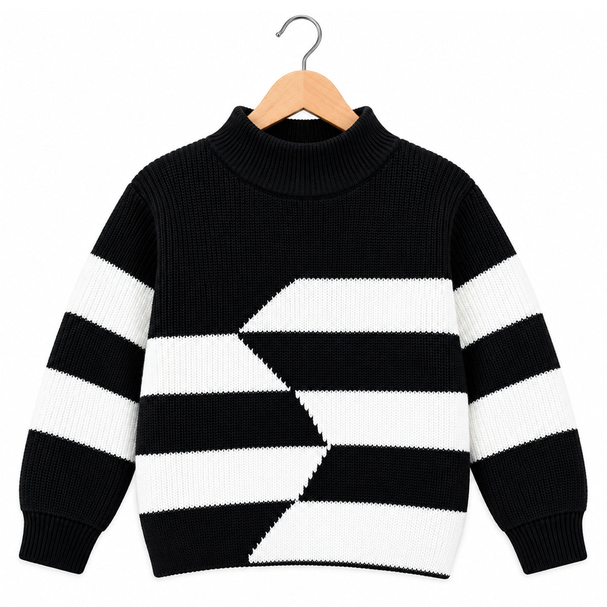 Kuchipoo Boys' High Neck Winter Wear Knitted Sweater | Full Sleeves Warm Pullover | Casual & Stylish Kids' Jumper