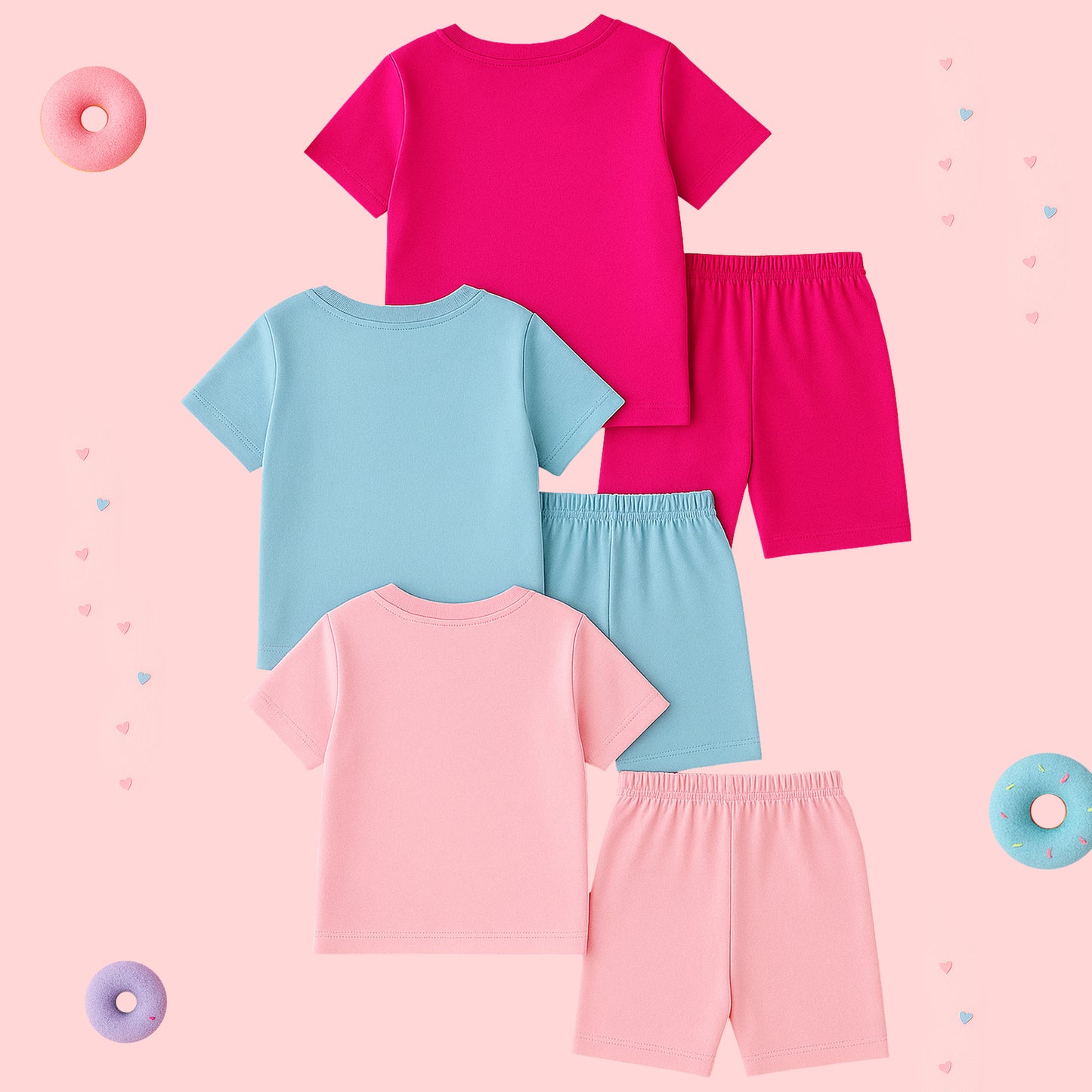 KUCHIPOO Baby Girls T-Shirts and Shorts Set