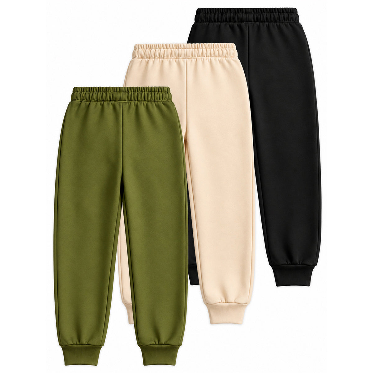 Kuchipoo Boys Printed Jogger Track Pants | Soft & Comfortable Regular Fit Lower with Elastic Waist, Drawstring & Ribbed Cuffs | Casual Sportswear for Kids | Pack of 3