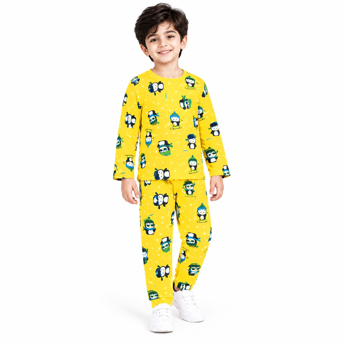Kuchipoo Boys and Girls Printed Full Sleeve T-Shirt & Pajama Set | Soft & Comfortable Kids Night Suit | Cozy Casual Wear for Light Winters (Copy) (Copy)
