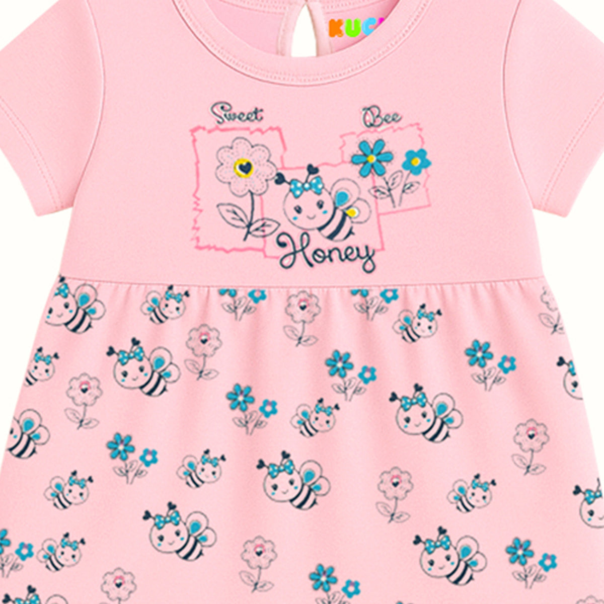 Kuchipoo Girls Regular Fit Short Sleeves Dress