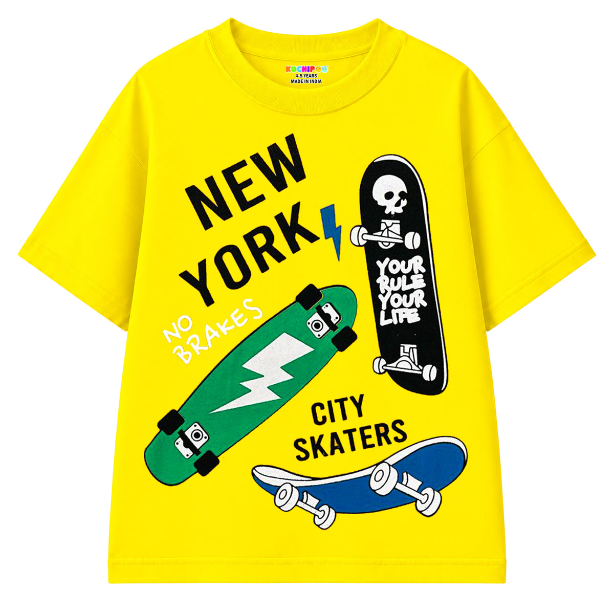 KUCHIPOO Boys Half Sleeves T-Shirts