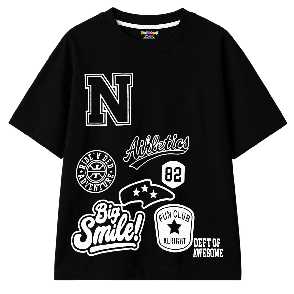 KUCHIPOO Boys Half Sleeves T-Shirts