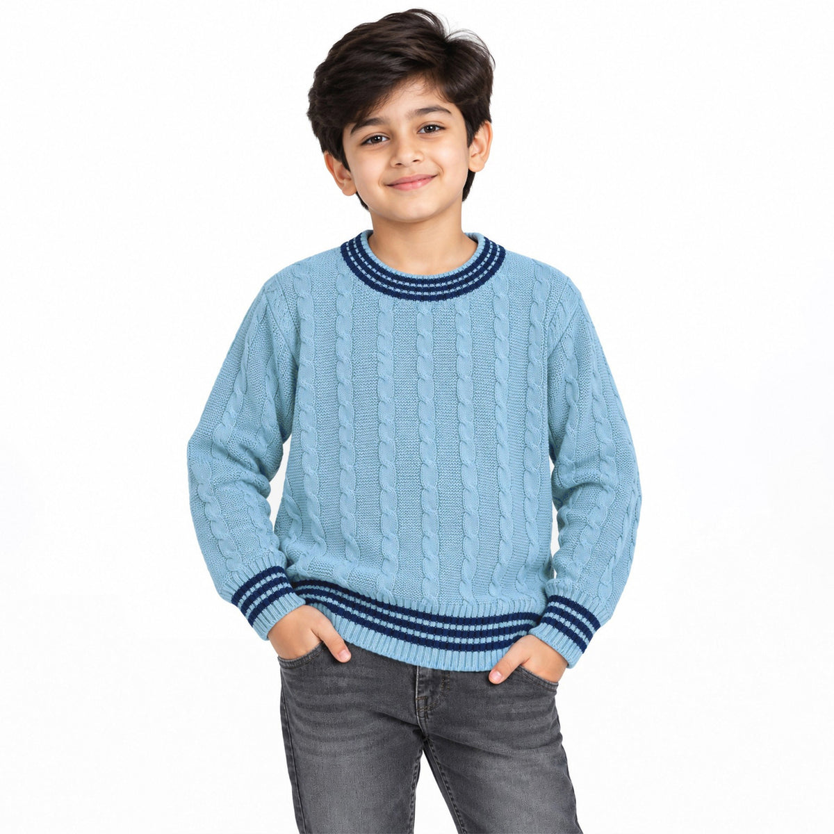 Kuchipoo Boys' Winter Wear Knitted Sweater | Full Sleeves Warm Pullover | Casual & Stylish Kids' Jumper