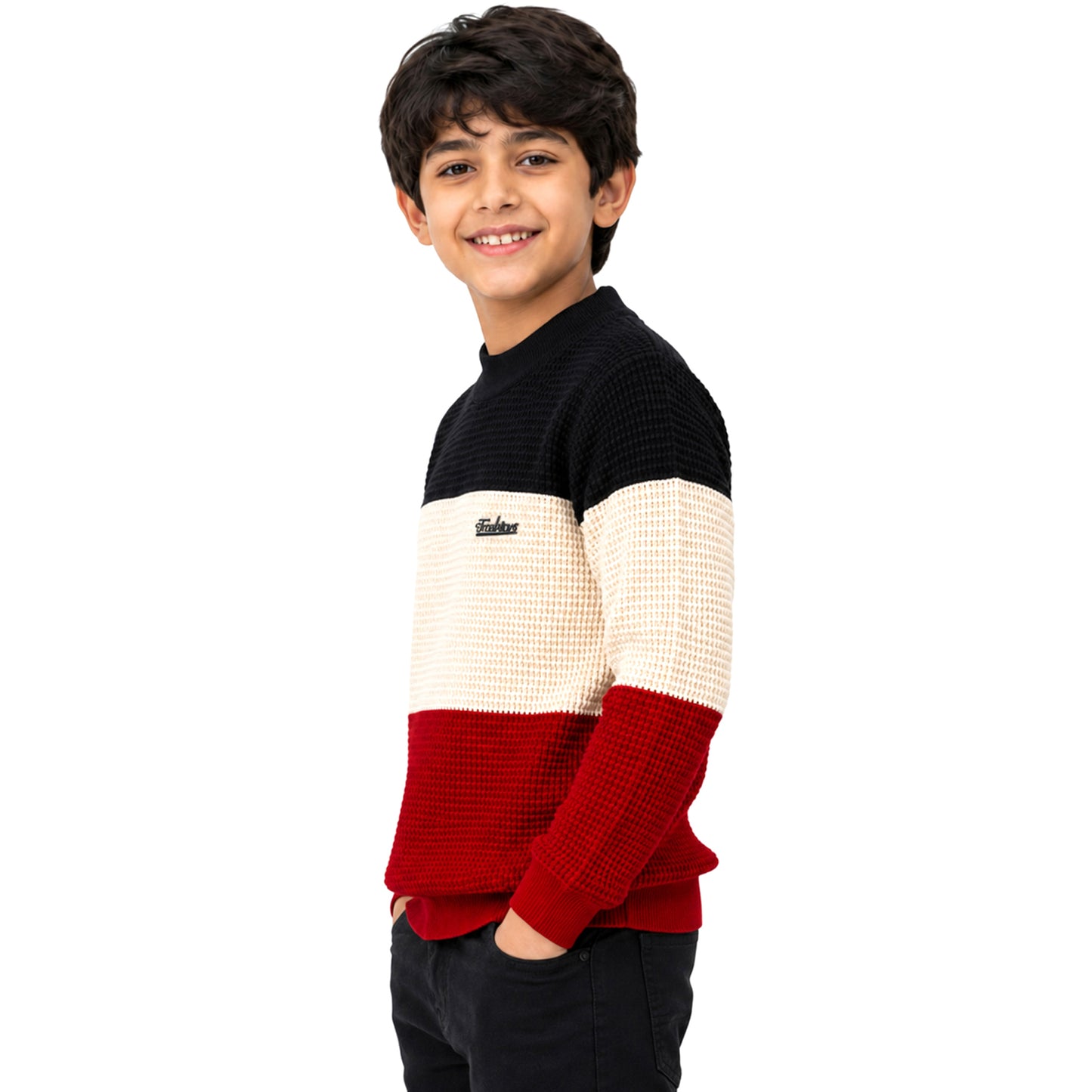 Kuchipoo Boys' Winter Wear Knitted Sweater | Full Sleeves Warm Pullover | Casual & Stylish Kids' Jumper