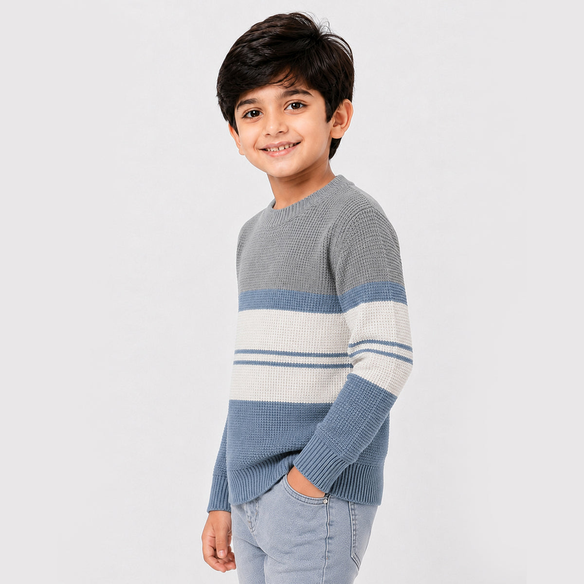 Kuchipoo Boys' Winter Wear Knitted Sweater | Full Sleeves Warm Pullover | Casual & Stylish Kids' Jumper