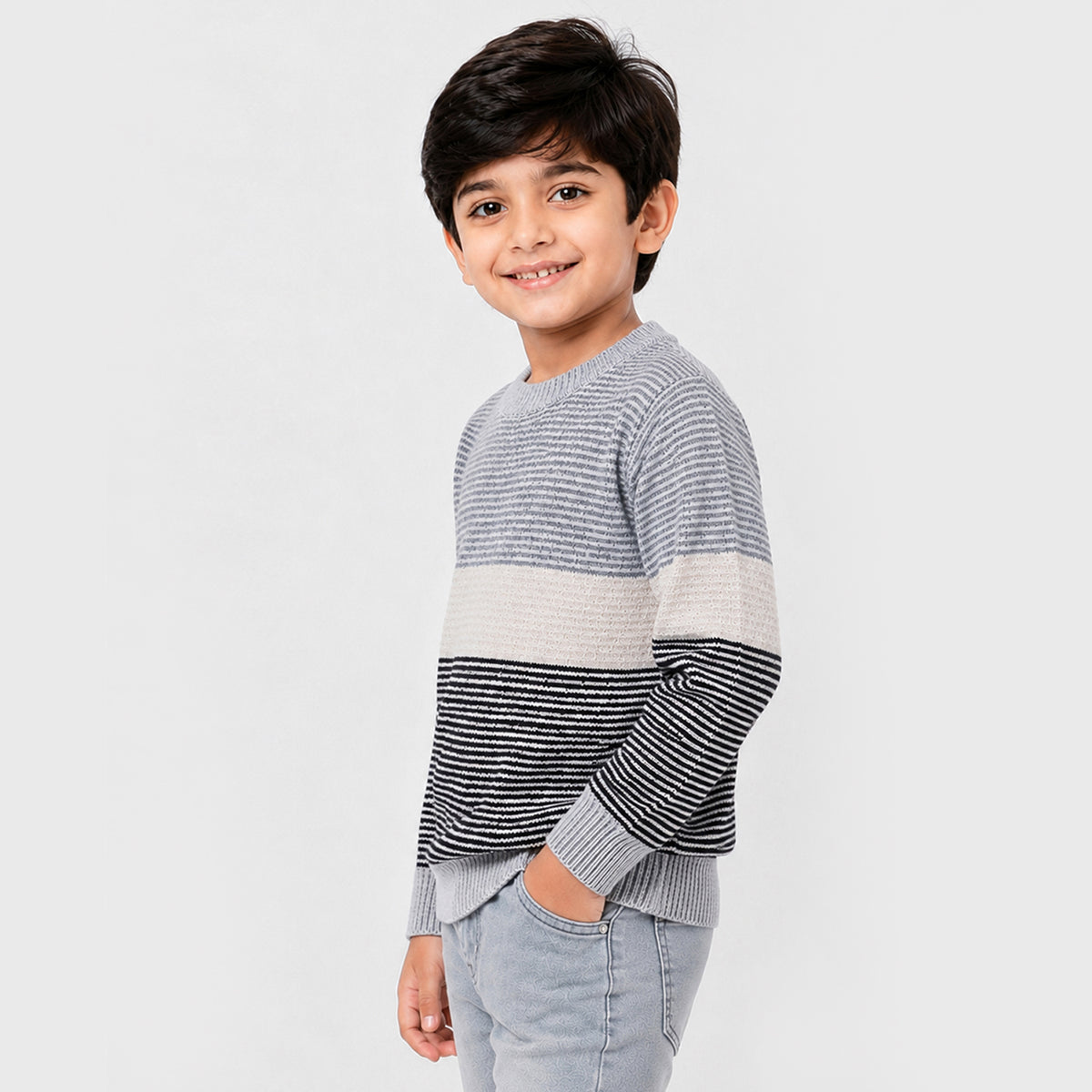 Kuchipoo Boys' Winter Wear Knitted Sweater | Full Sleeves Warm Pullover | Casual & Stylish Kids' Jumper