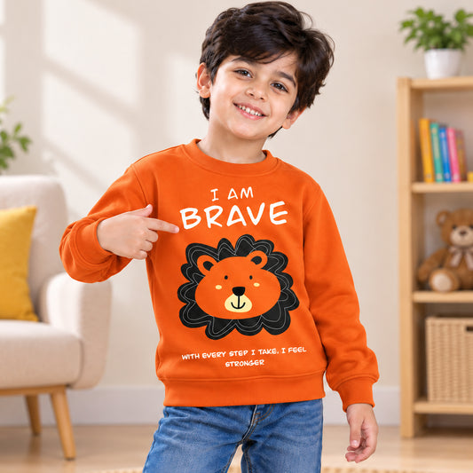 Kuchipoo Boys Graphic Printed Full Sleeve Round Neck Sweatshirt | Regular Fit Winterwear | Pack of 2