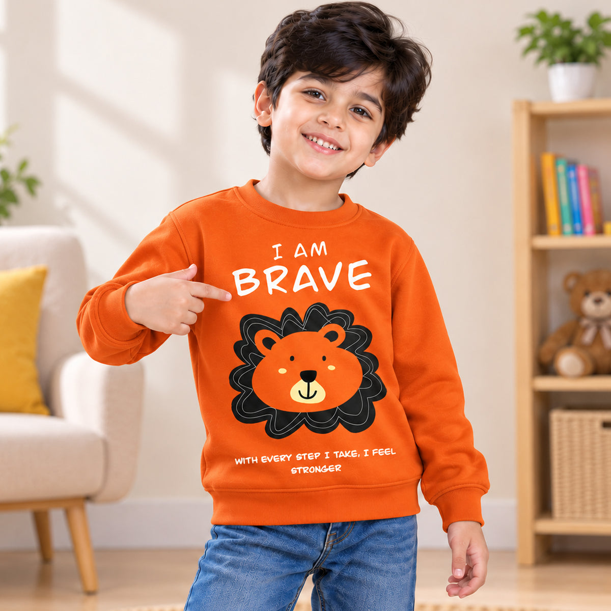Kuchipoo Boys Graphic Printed Full Sleeve Round Neck Sweatshirt | Regular Fit Winterwear | Pack of 2