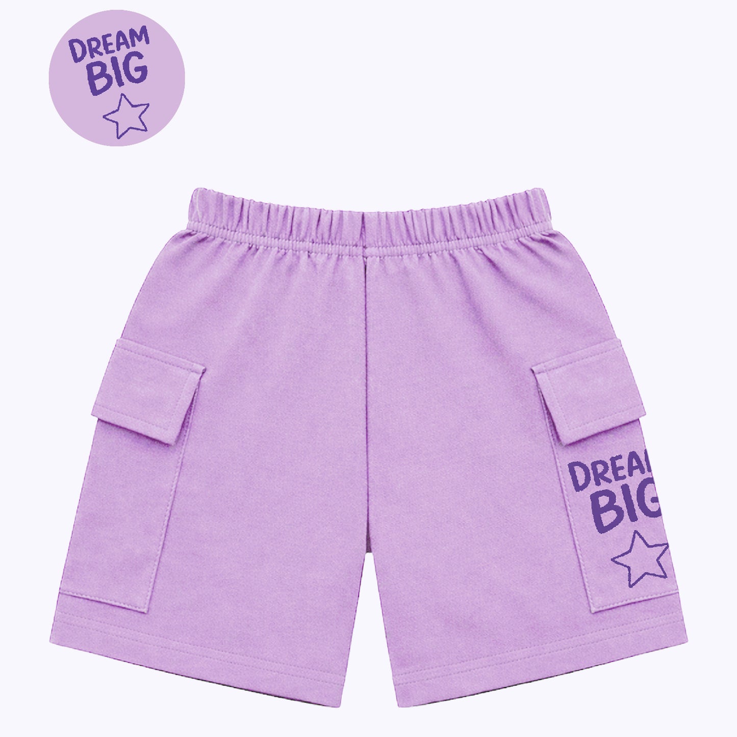 Kuchipoo Girls Cotton Cargo Shorts | Elastic Waistband | Double Pocket Shorts | Summer Casual Wear for Kids | Pack of 3