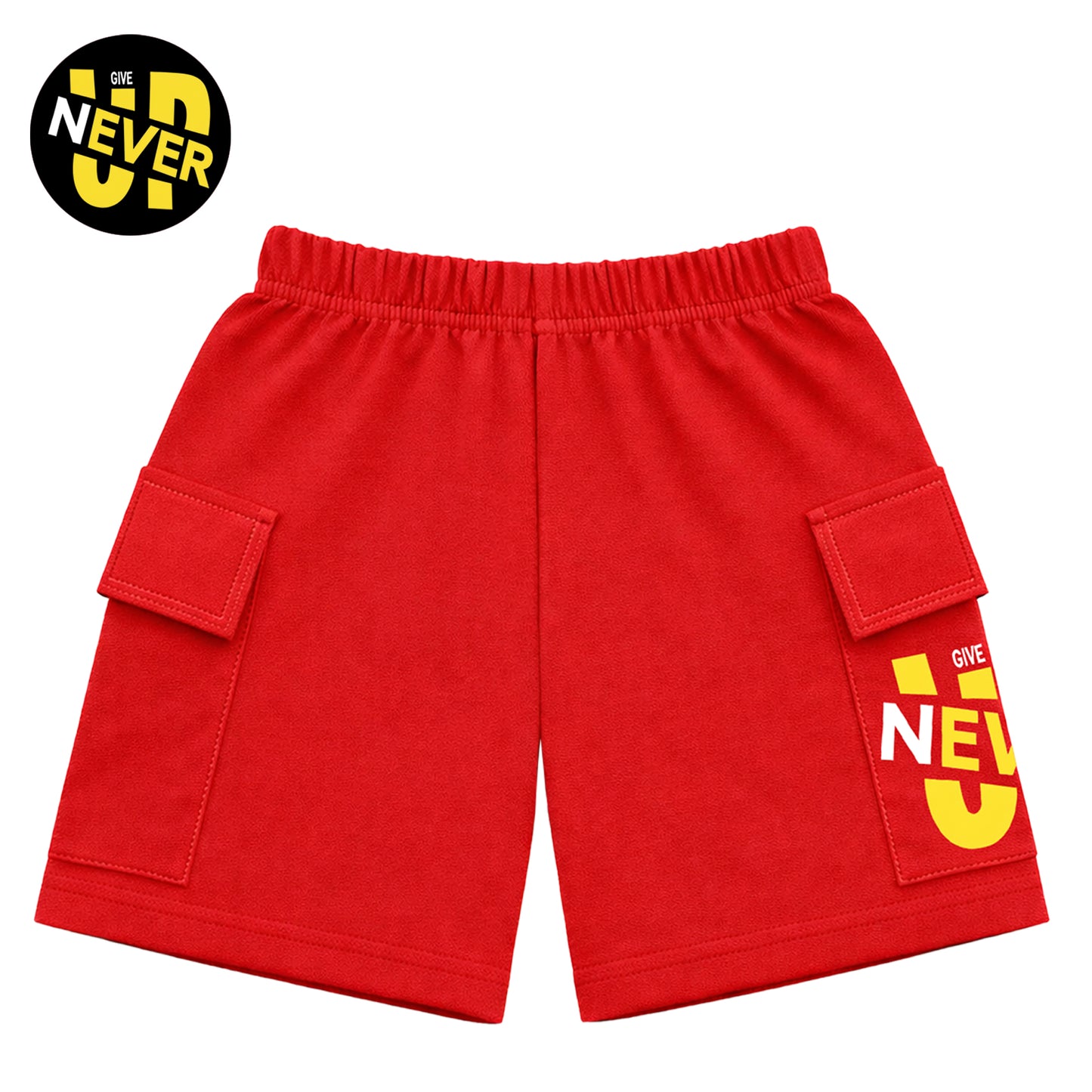 Kuchipoo Boys Cotton Cargo Shorts | Elastic Waistband | Double Pocket Shorts | Summer Casual Wear for Kids | Pack of 3