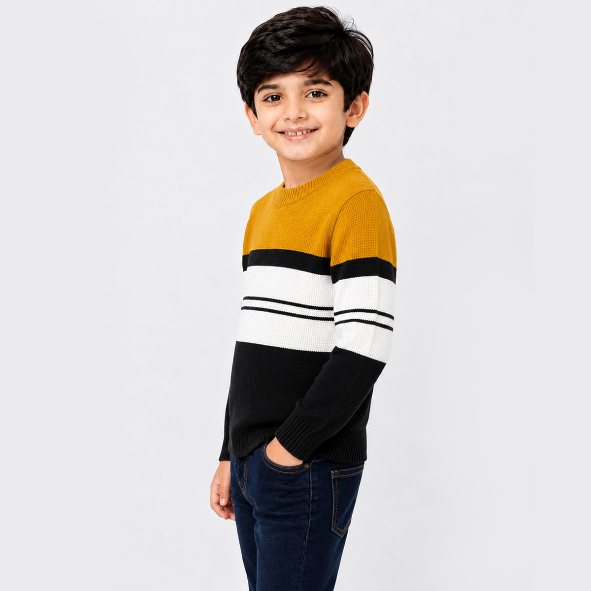 Kuchipoo Boys' Winter Wear Knitted Sweater | Full Sleeves Warm Pullover | Casual & Stylish Kids' Jumper