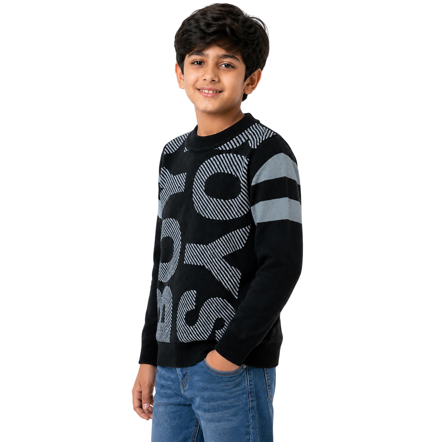 Kuchipoo Boys' Winter Wear Knitted Sweater | Full Sleeves Warm Pullover | Casual & Stylish Kids' Jumper