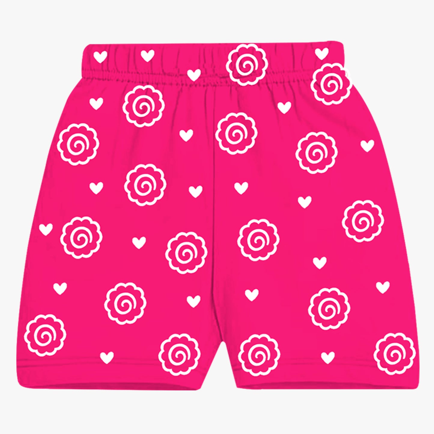 Kuchipoo Girls Cotton Printed Shorts | Elastic Waist | Summer Wear Shorts for Kids | Pack of 5