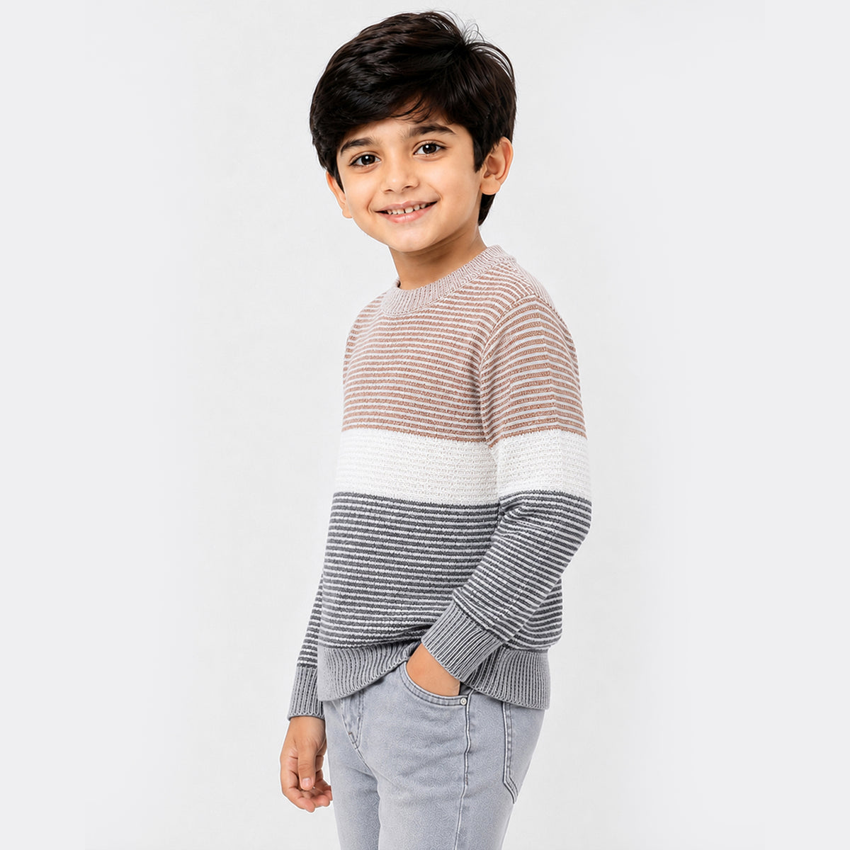 Kuchipoo Boys' Winter Wear Knitted Sweater | Full Sleeves Warm Pullover | Casual & Stylish Kids' Jumper