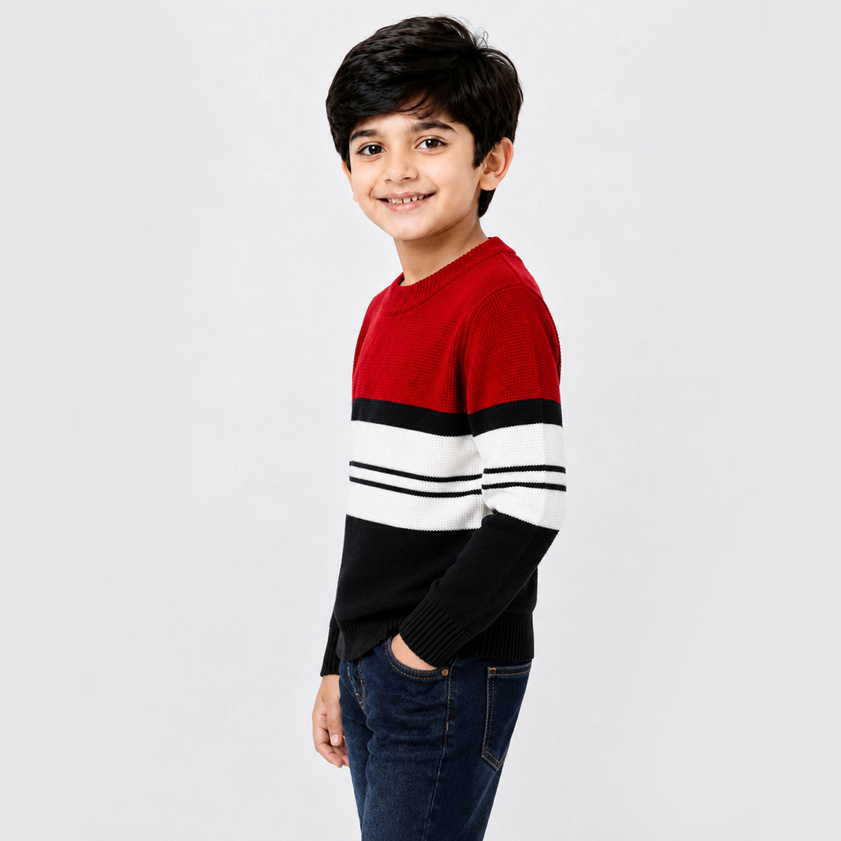 Kuchipoo Boys' Winter Wear Knitted Sweater | Full Sleeves Warm Pullover | Casual & Stylish Kids' Jumper