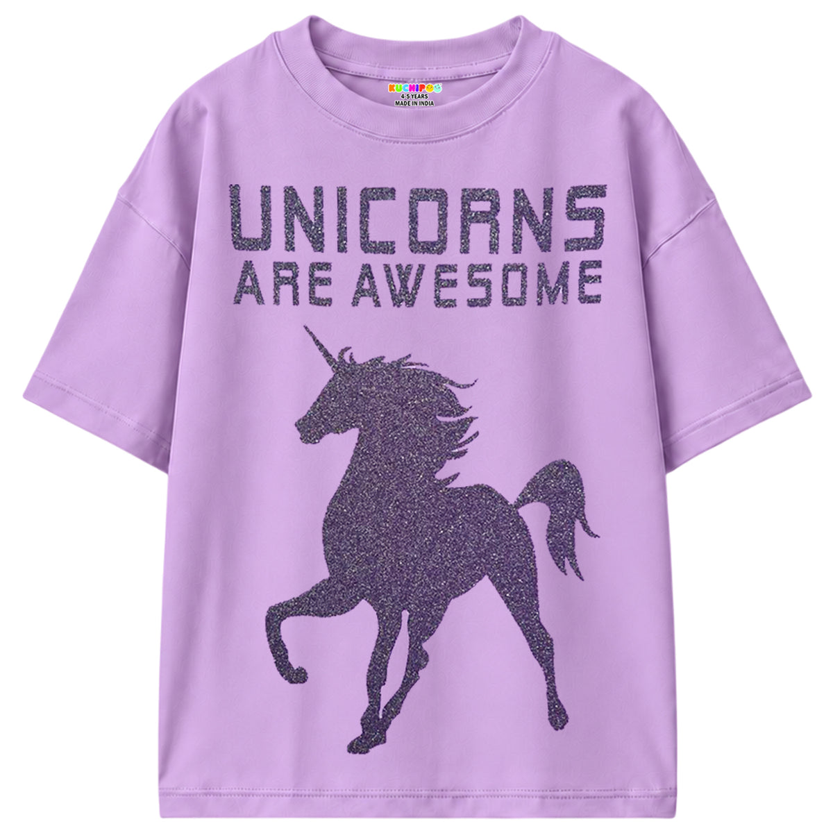 KUCHIPOO Girls Half Sleeves T-Shirts