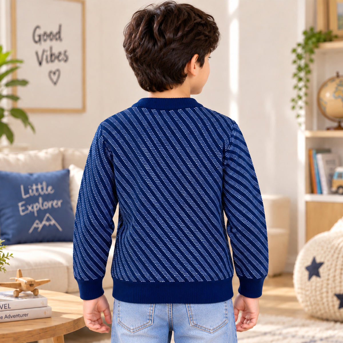 Kuchipoo Boys' Winter Wear Knitted Sweater | Full Sleeves Warm Pullover | Casual & Stylish Kids' Jumper