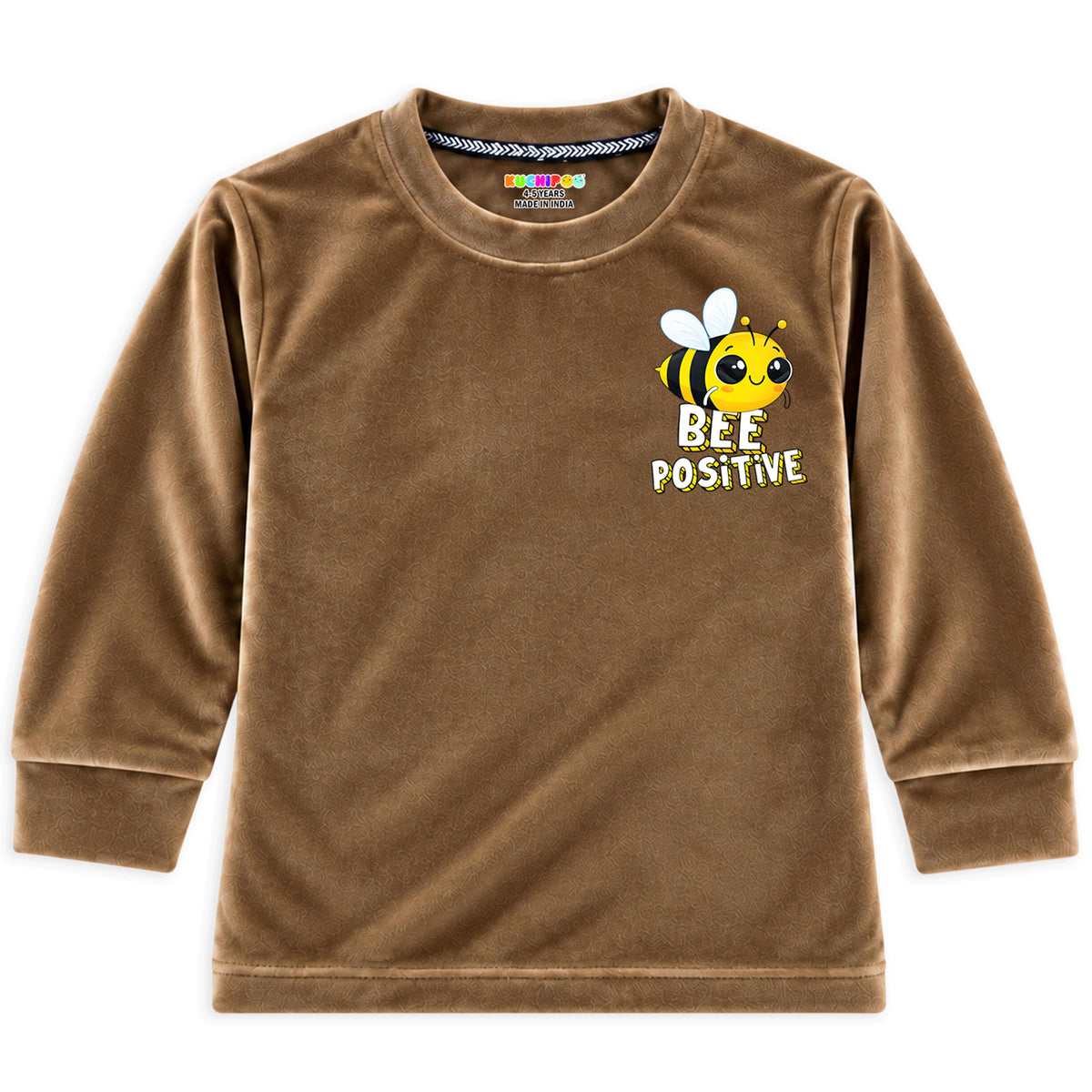 Kuchipoo Girls Velvet Top & Pajama Set | Soft Velour Round Neck Full Sleeve Top & Pajama | Warm Winterwear