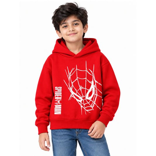 Kuchipoo © Marvel Boys Full Sleeve Hooded Sweatshirt | Marvel Superhero Graphic Printed Pullover Hoodie with Ribbed Cuffs & Hem | Casual Winter Wear for Boys