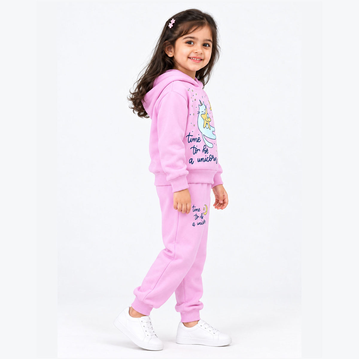 Kuchipoo Girls Hoodie and Jogger Set | Graphic Winterwear